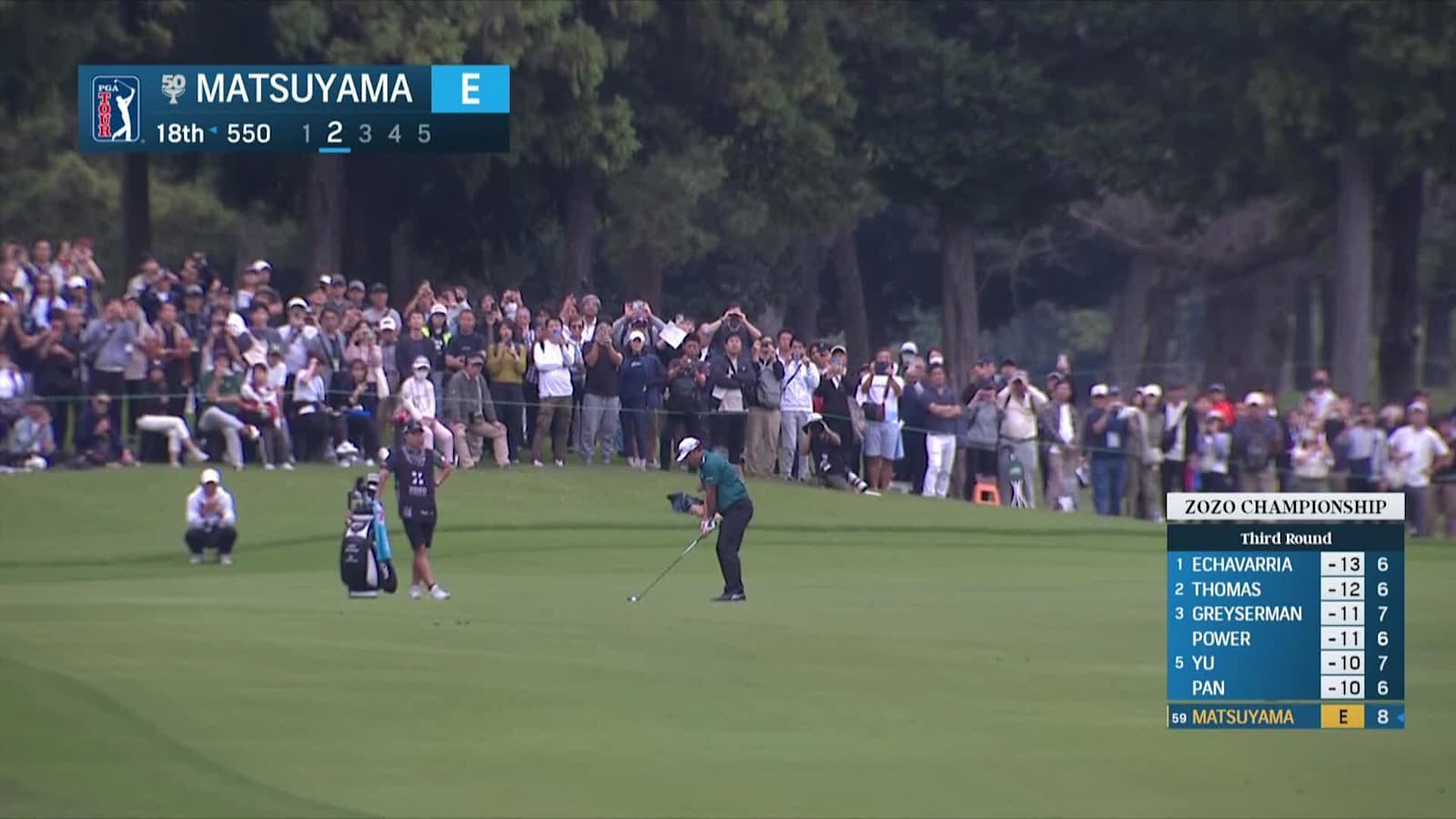 Hideki Matsuyama chips it close to yield birdie at ZOZO CHAMPIONSHIP