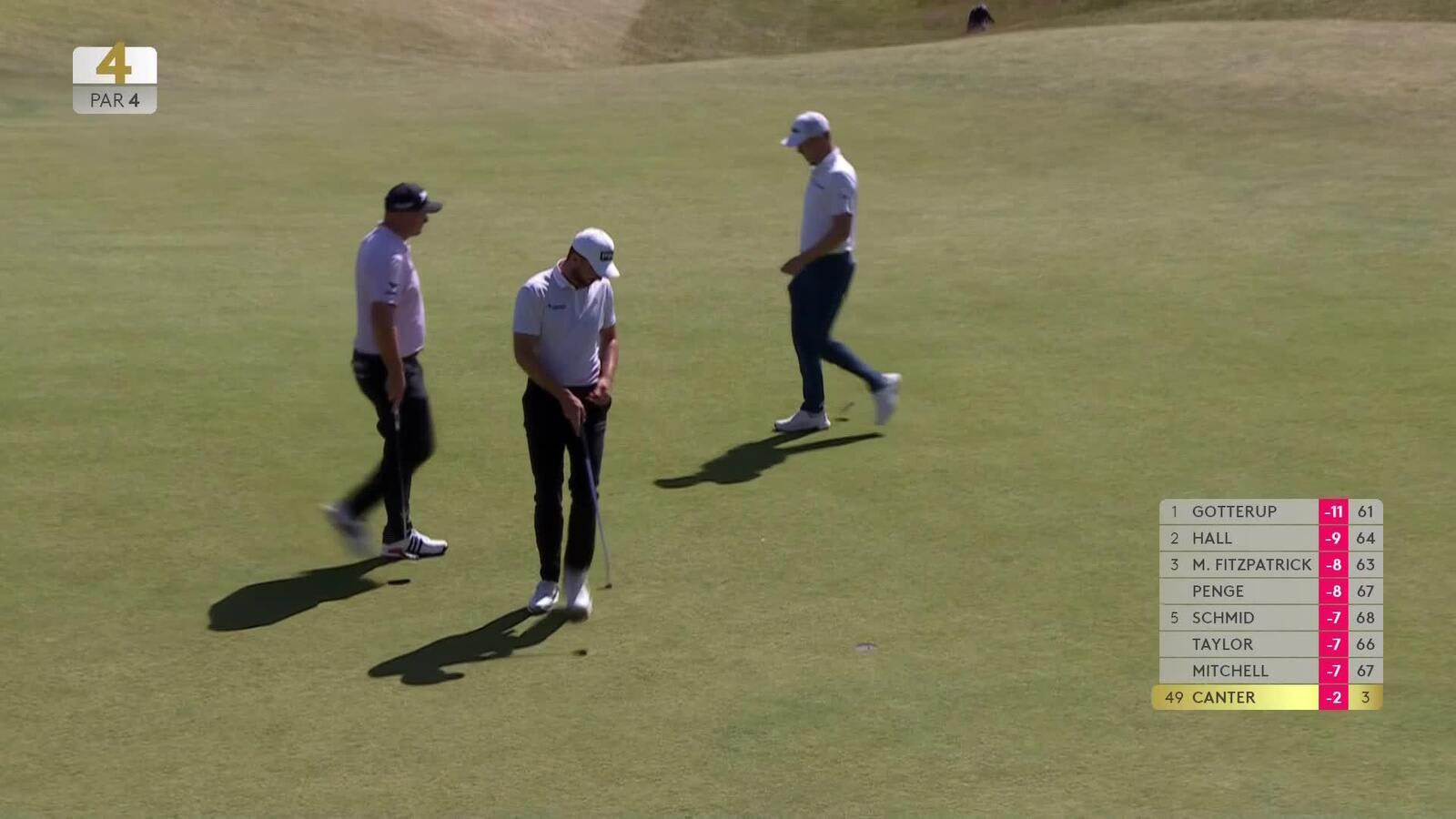 Laurie Canter makes birdie on No. 4 at Genesis Scottish Open