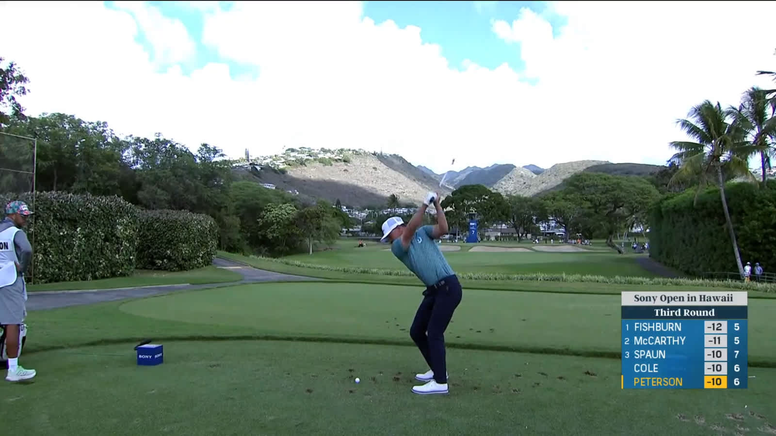 Paul Peterson converts birdie putt after hitting nice, flighted tee shot at Sony Open