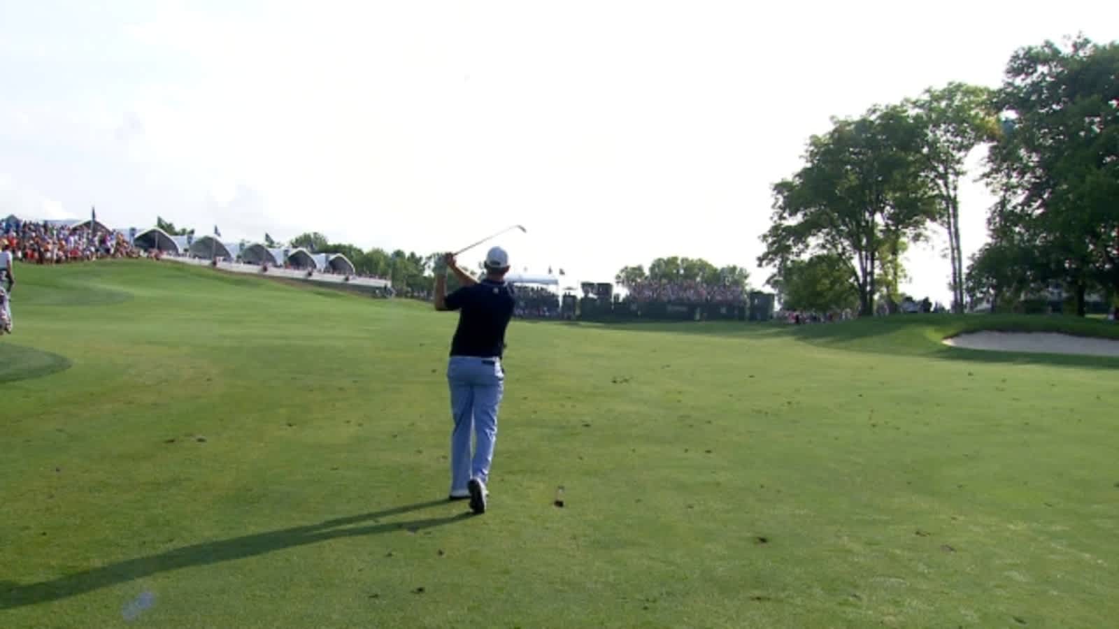Bernd Wiesberger’s amazing approach shot on No. 17 at PGA Championship