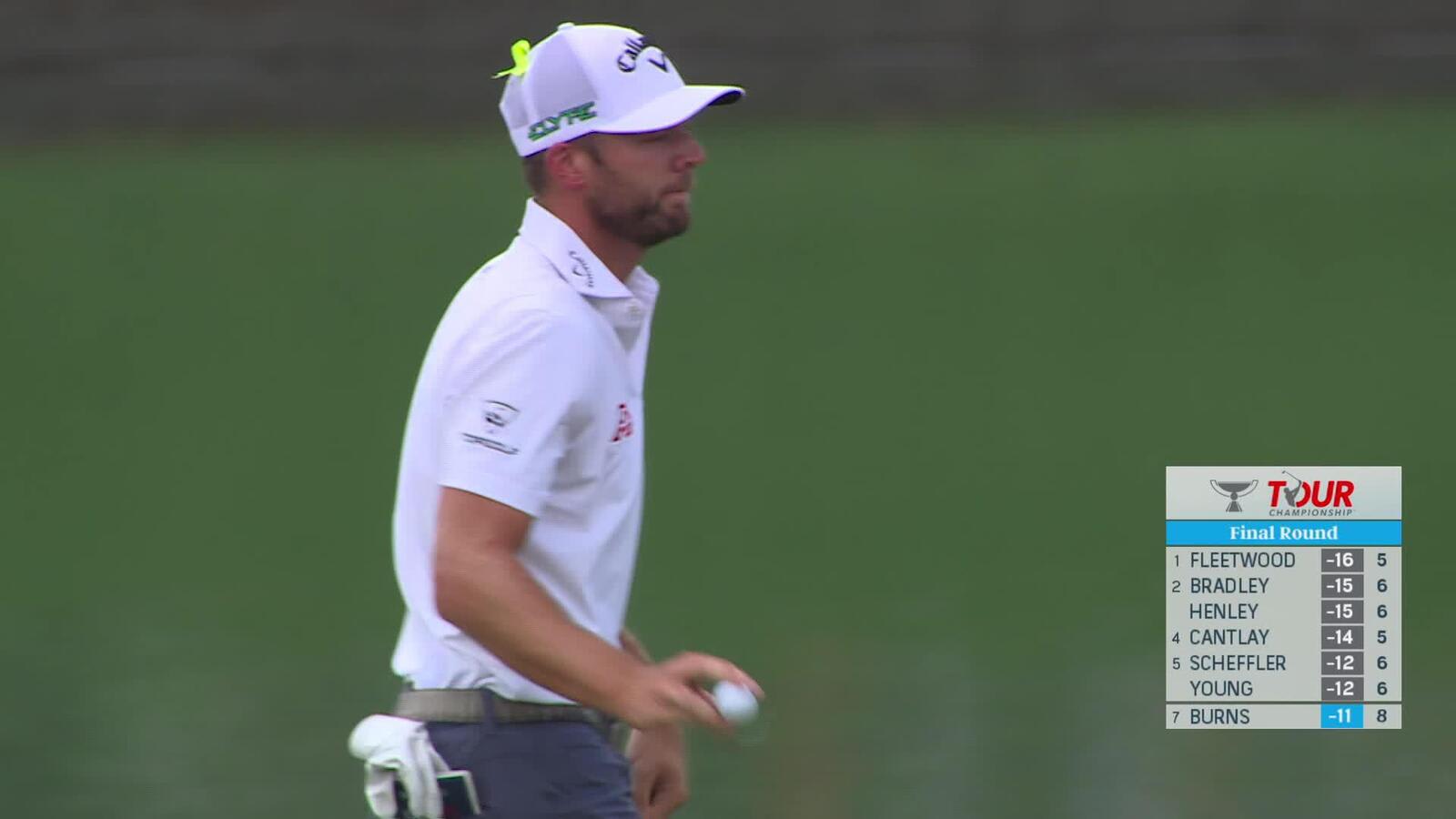 Sam Burns makes birdie on No. 8 at TOUR Championship