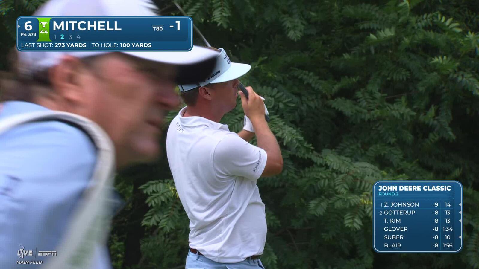 Keith Mitchell's 99-yard approach sets up birdie on No. 6 at John Deere
