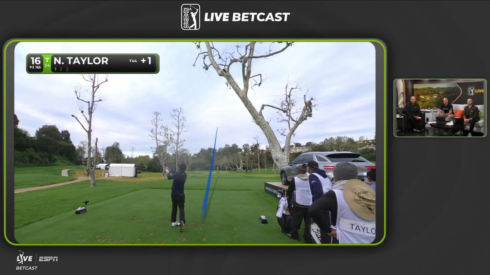 Nick Taylor hits 166-yard drive to 13 feet, sets up birdie on No. 16 at The Genesis