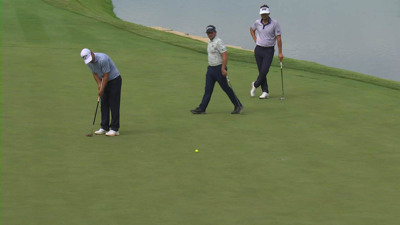 Tracy Vest drains a birdie putt at John Deere