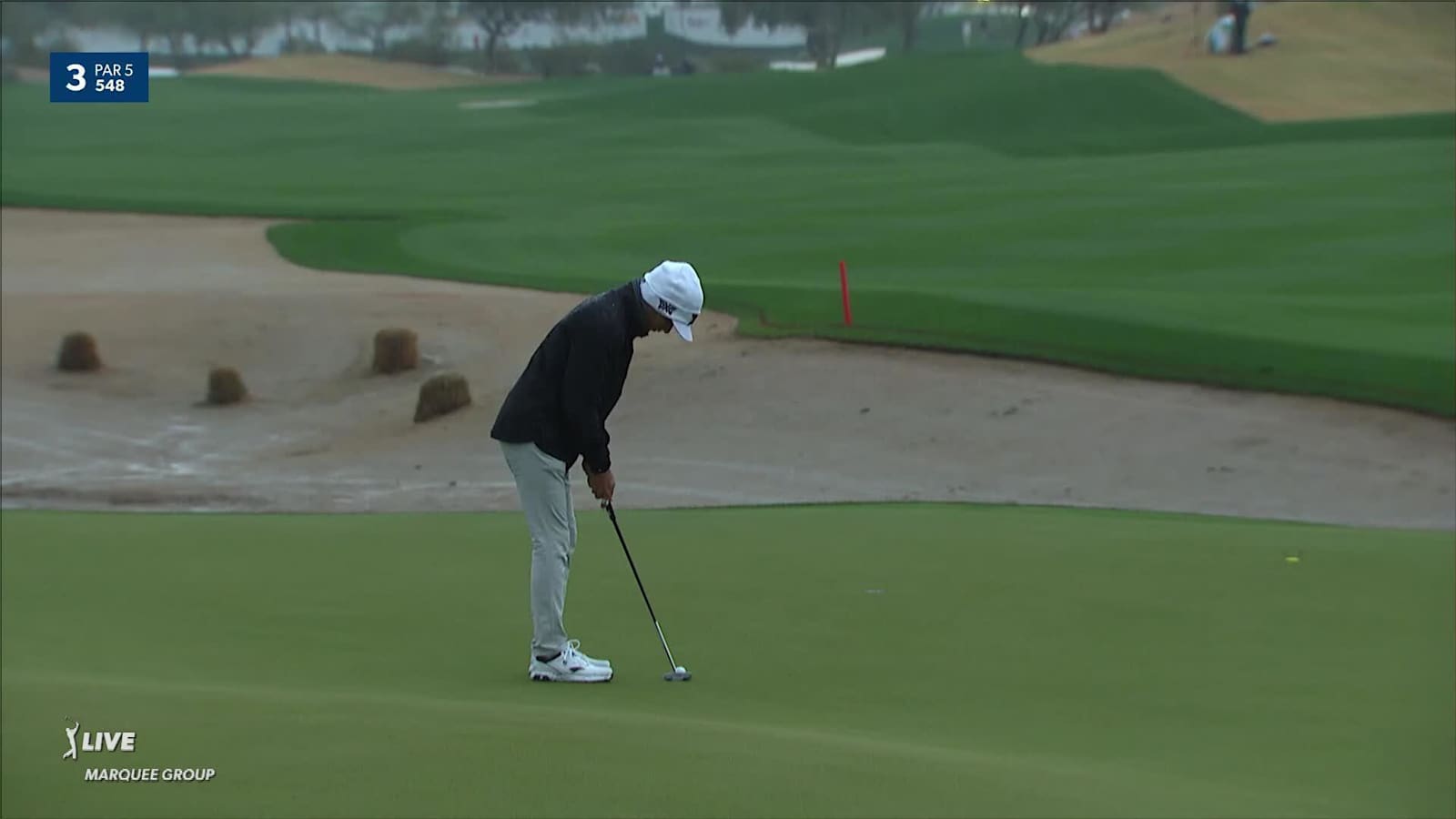 Eric Cole holes birdie putt at WM Phoenix Open