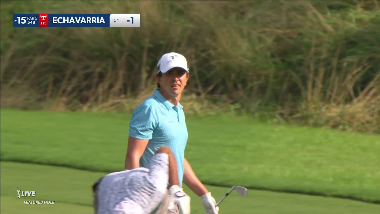 Nico Echavarria makes birdie on No. 15 at Wyndham