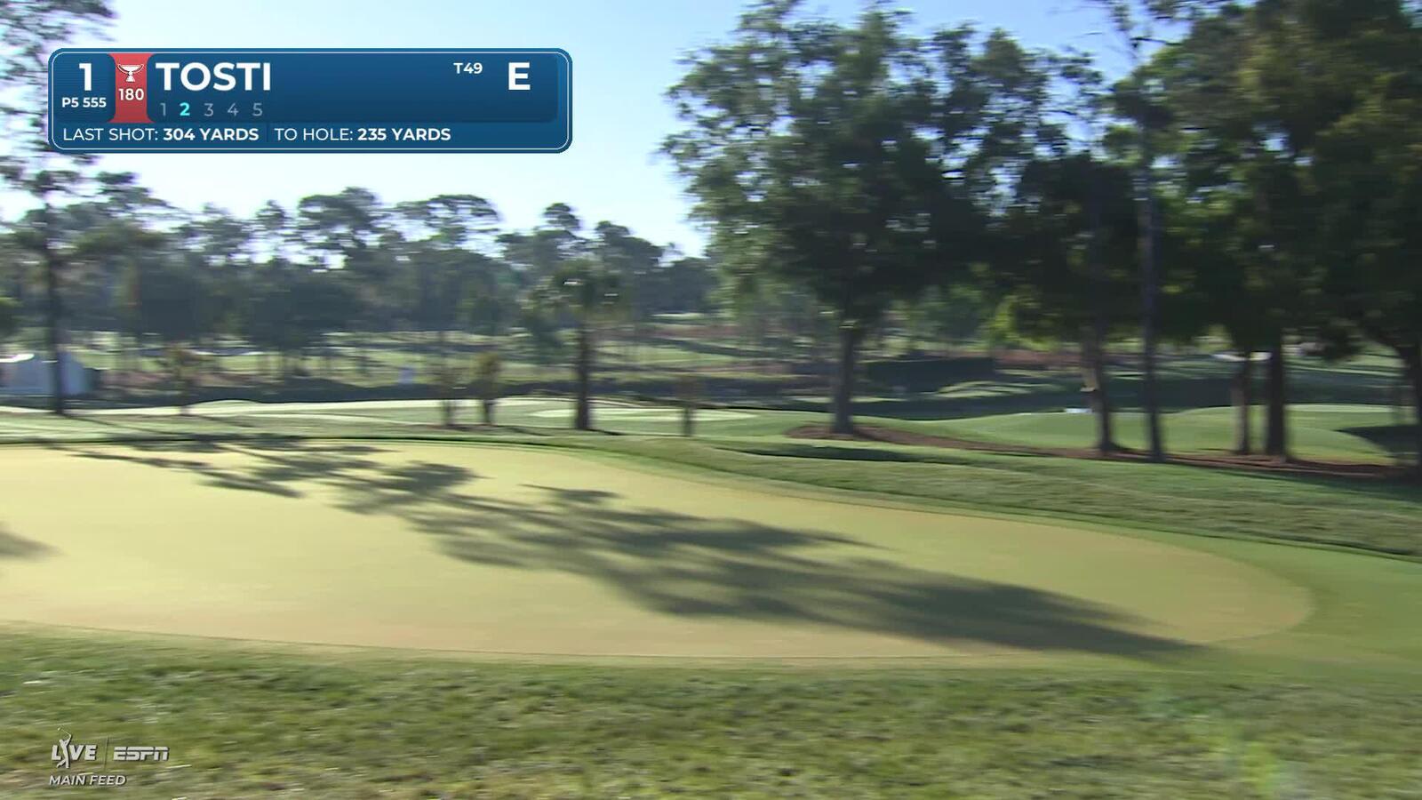 Alejandro Tosti hits 239-yard approach to 30 feet, sets up birdie at Valspar