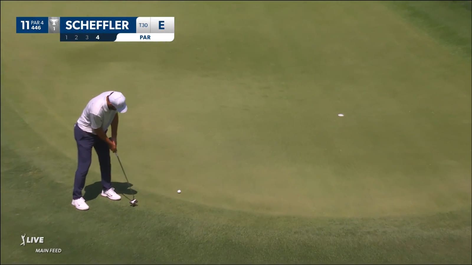 Scottie Scheffler holes par-saving putt from fringe at RBC Heritage