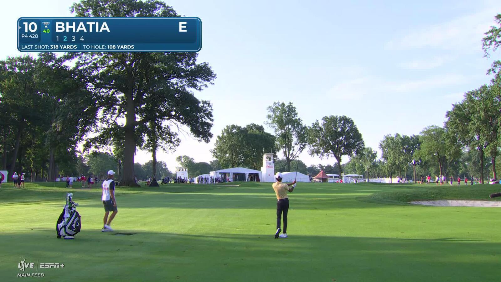 Akshay Bhatia's great approach shot on No. 10 at Rocket Classic