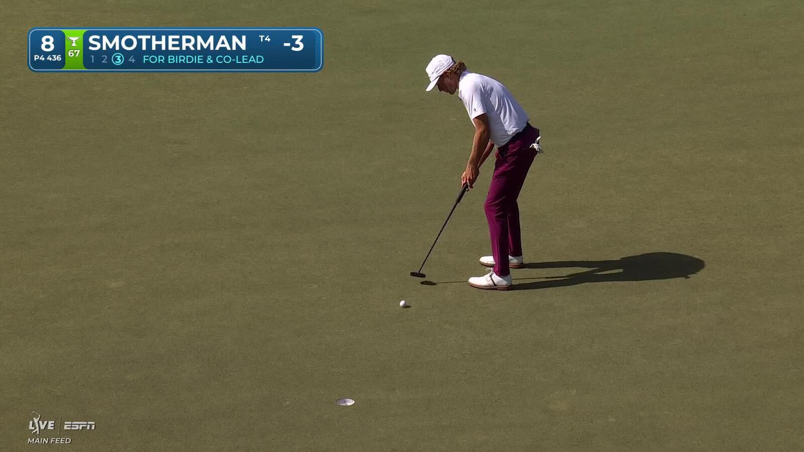 Austin Smotherman sinks 7-foot birdie putt on No. 8 at Cognizant Classic