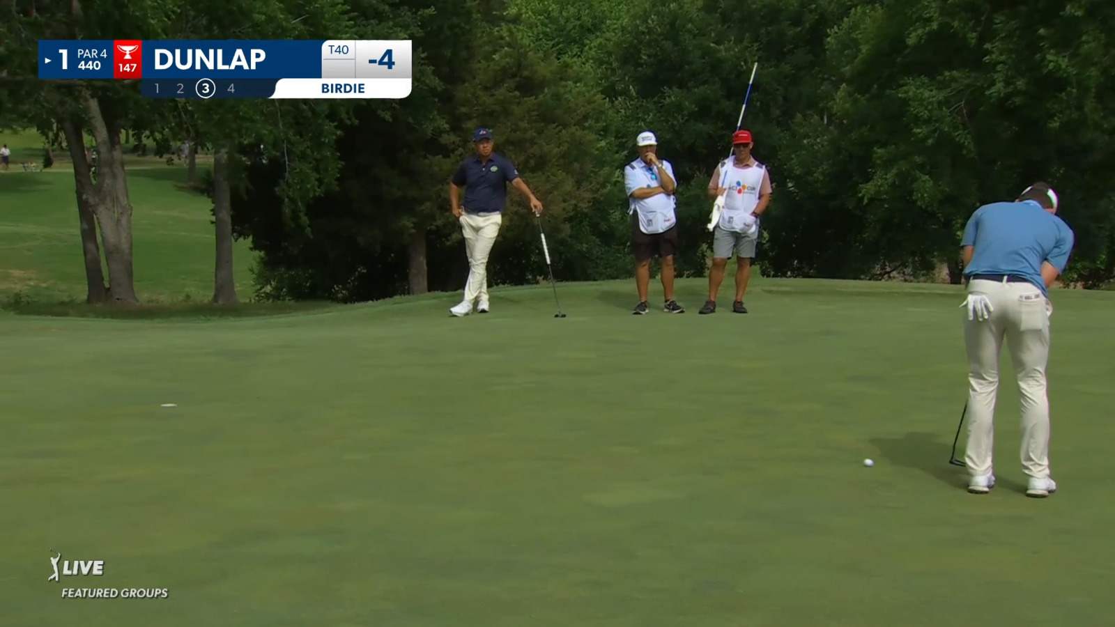 Nick Dunlap drains 17-footer for birdie at CJ CUP Byron Nelson
