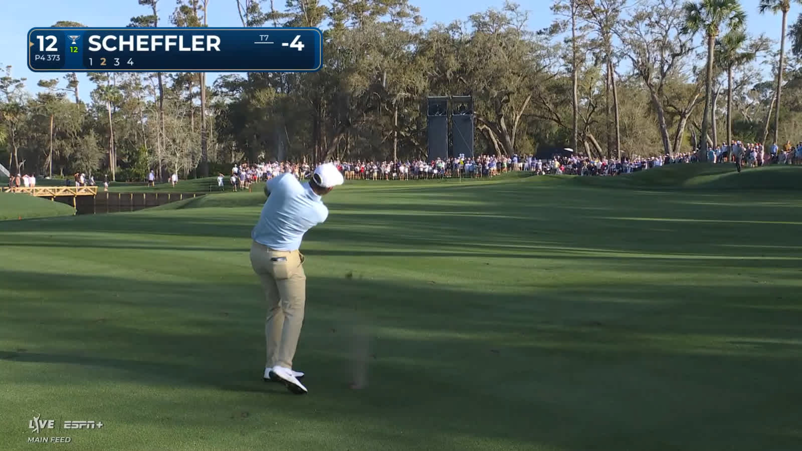 Scottie Scheffler's beautiful approach leads to birdie at THE PLAYERS