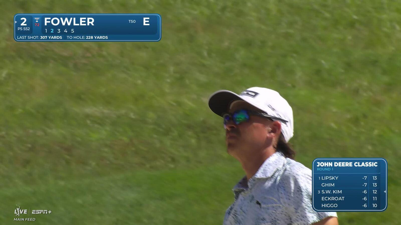 Rickie Fowler holes out for eagle with perfect wedge at John Deere