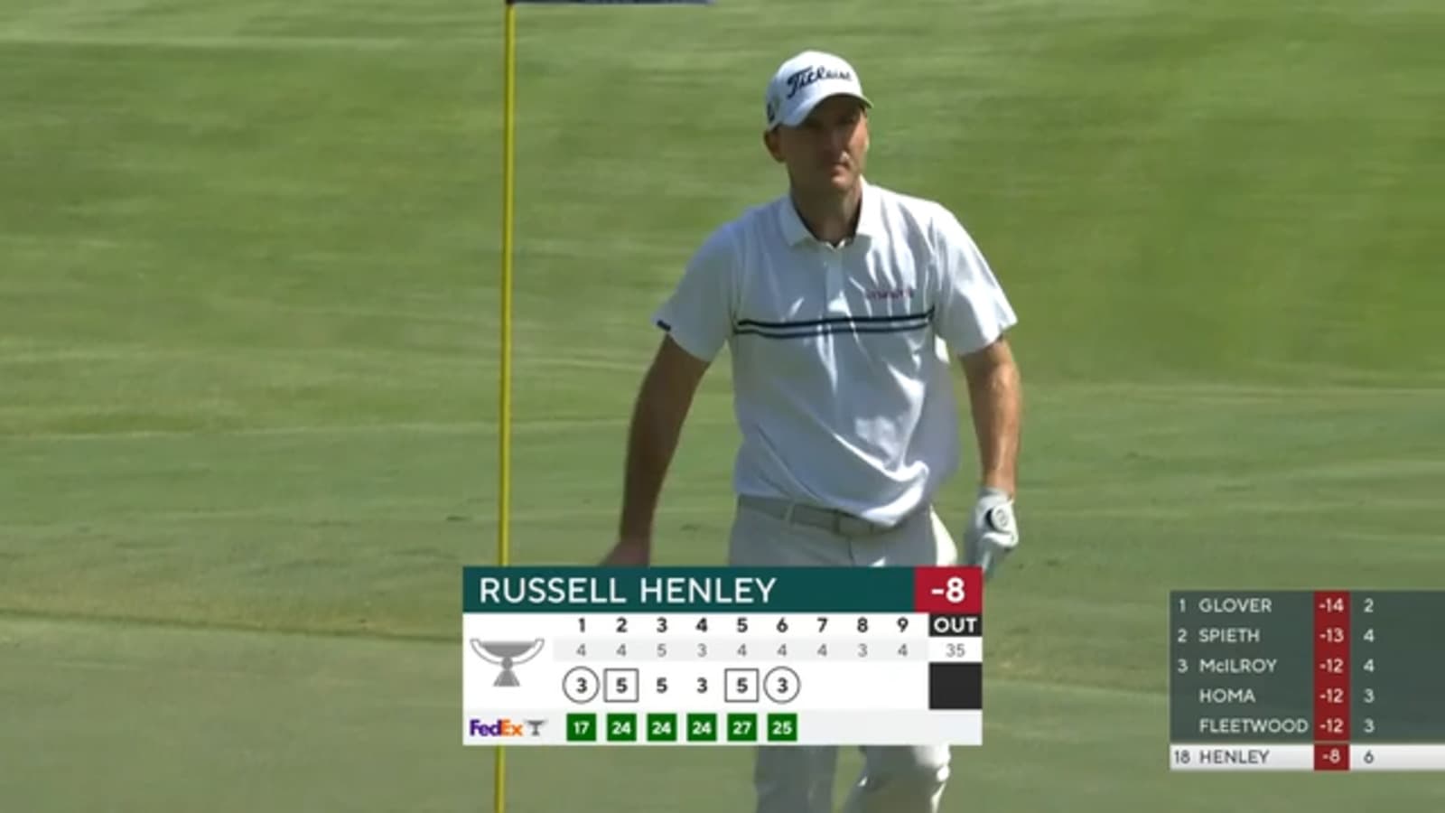 Russell Henley chips in for birdie at FedEx St. Jude