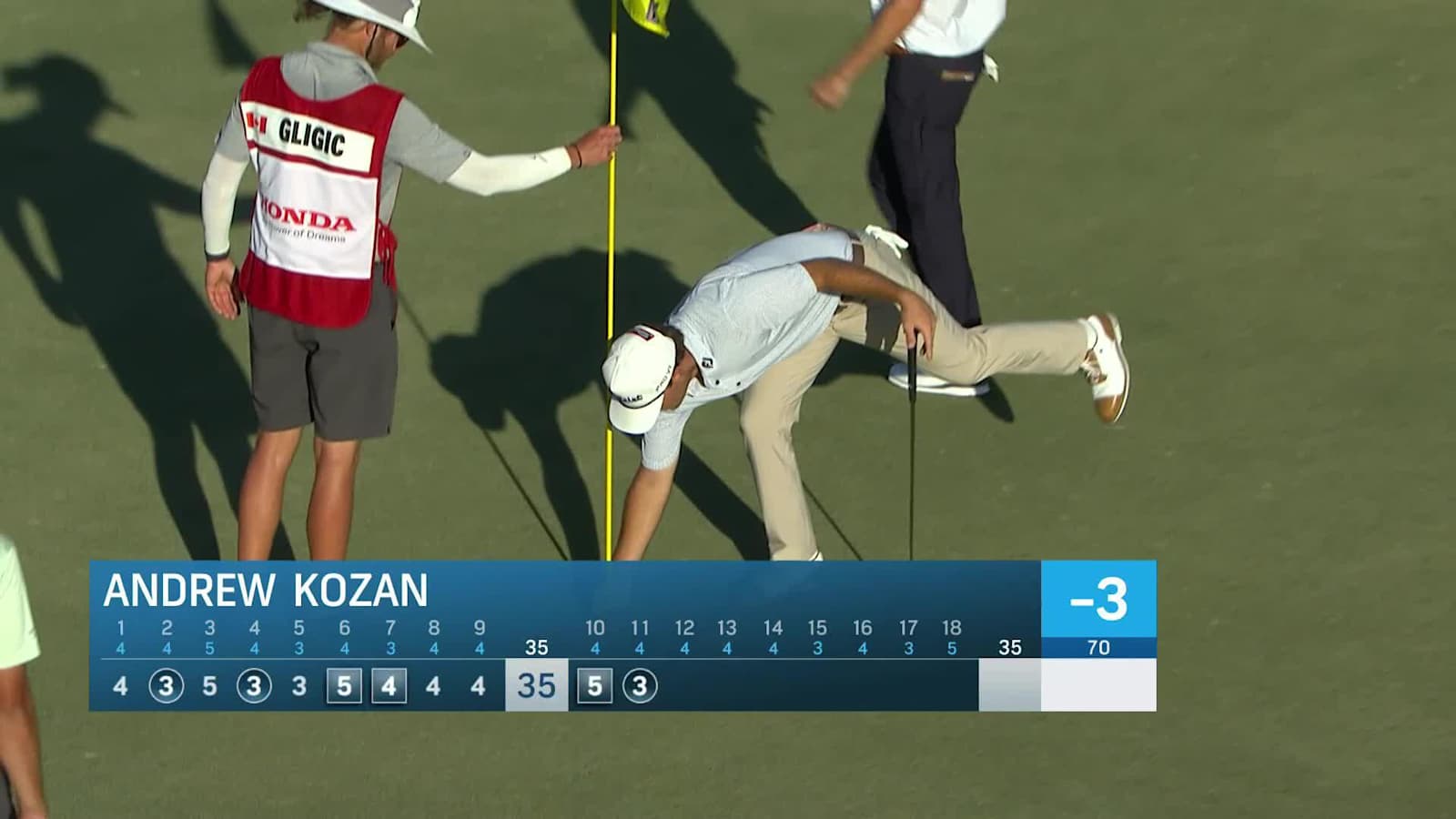 Andrew Kozan's 36-foot birdie putt at Honda