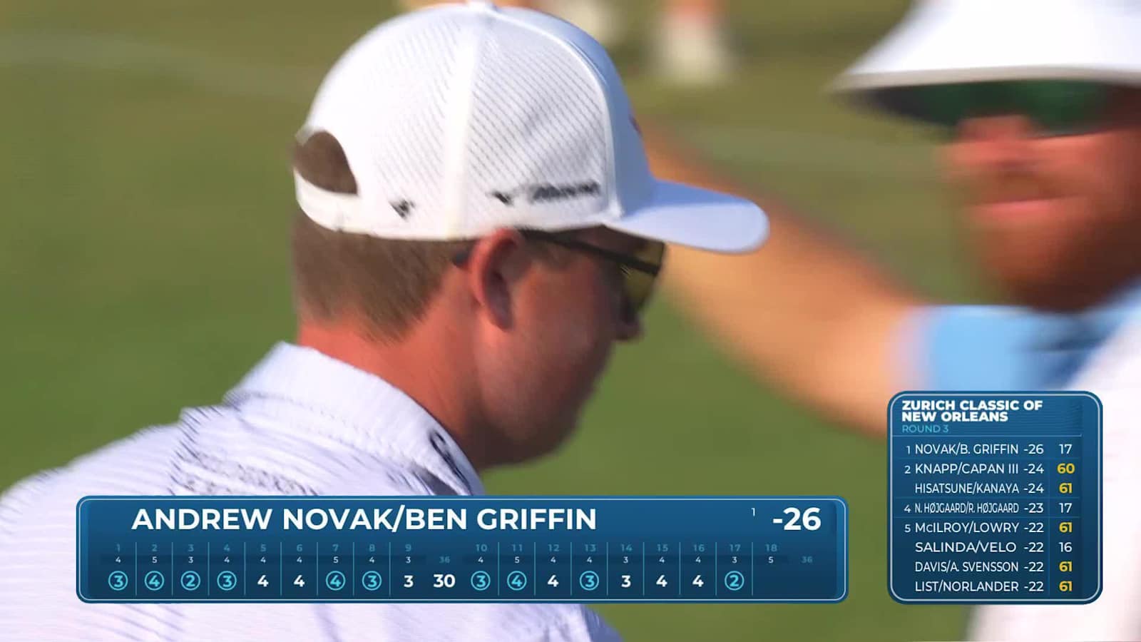 Ben Griffin makes birdie on No. 17 at Zurich Classic