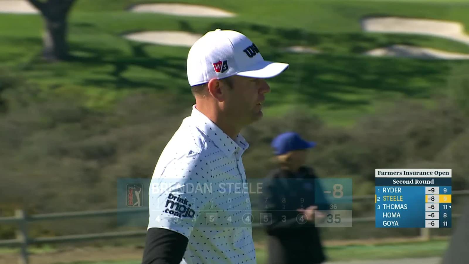 Brendan Steele makes birdie on No. 9 at Farmers