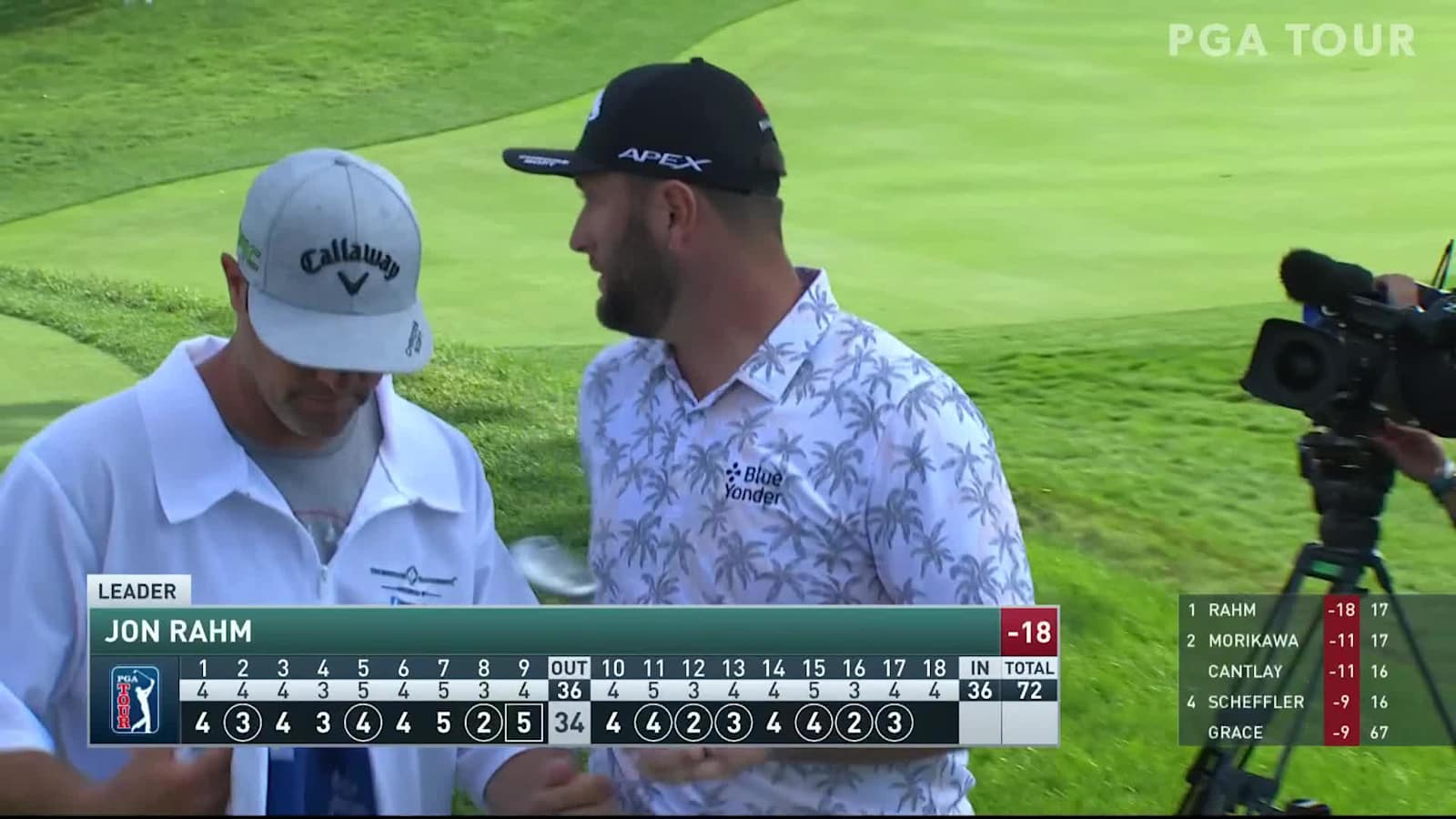 Jon Rahm makes birdie on No. 17 in Round 3 at the Memorial