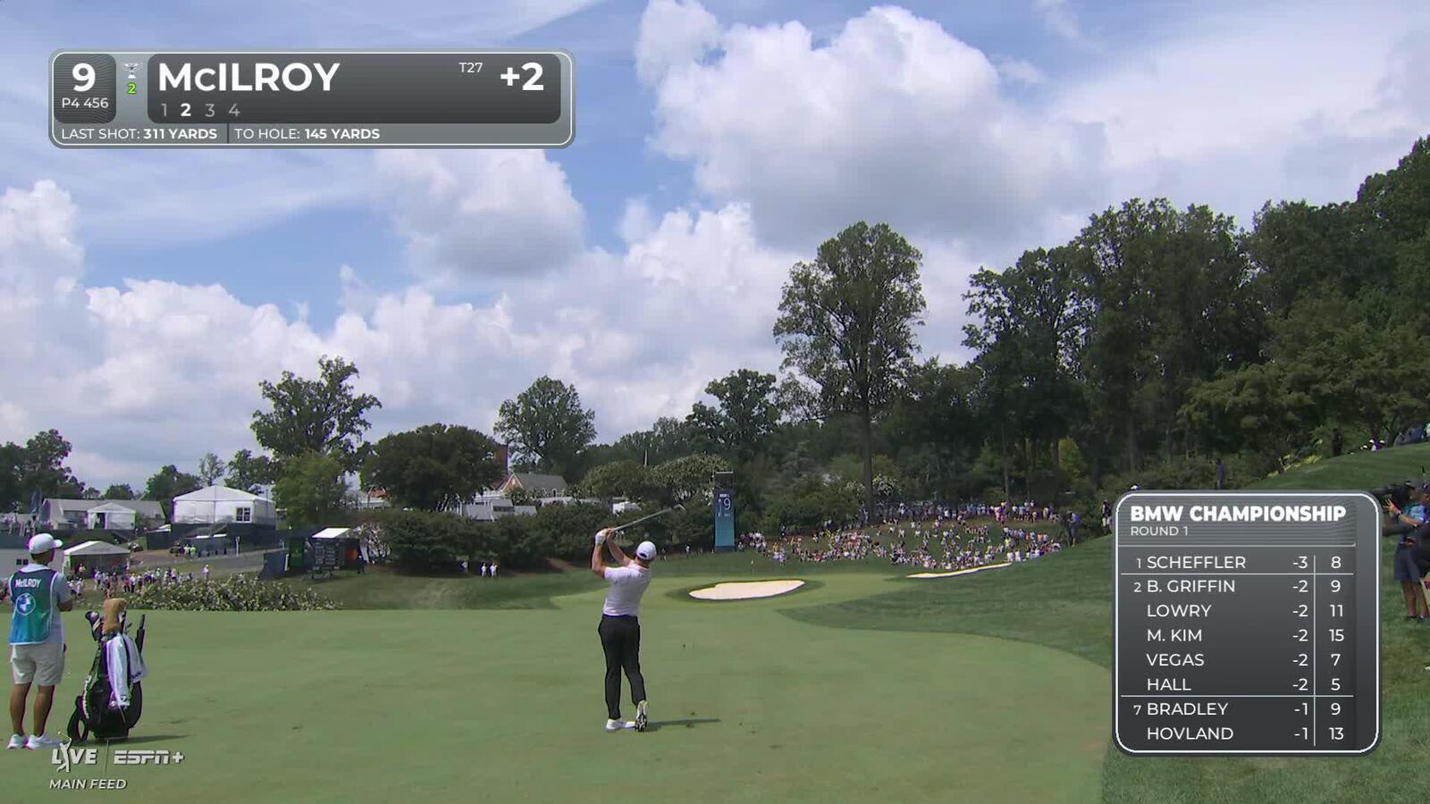 Rory McIlroy flights approach to set up birdie at BMW Championship