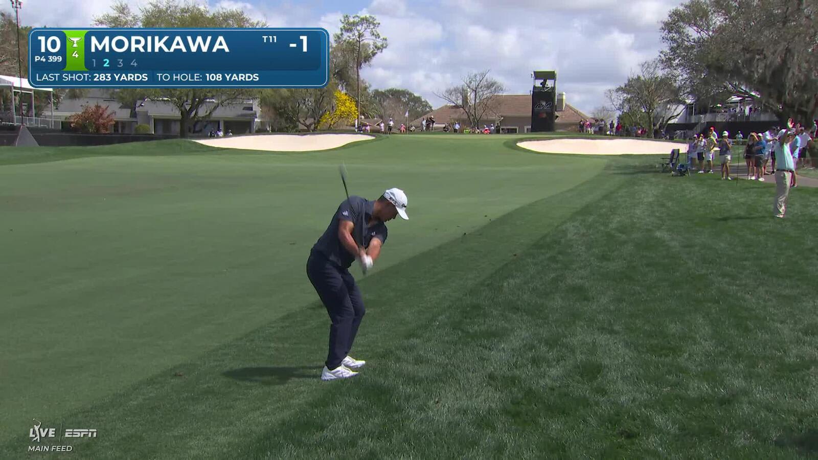 Collin Morikawa hits 102-yard approach to 19 feet, sets up birdie on No. 10 at Arnold Palmer