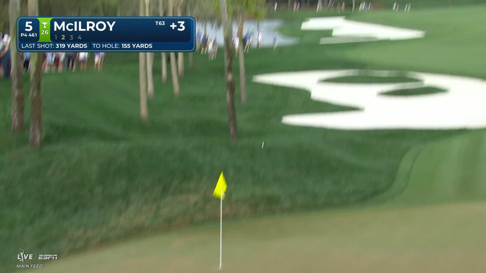 Rory McIlroy hits 154-yard approach to 5 feet, sets up birdie on No. 5 at THE PLAYERS