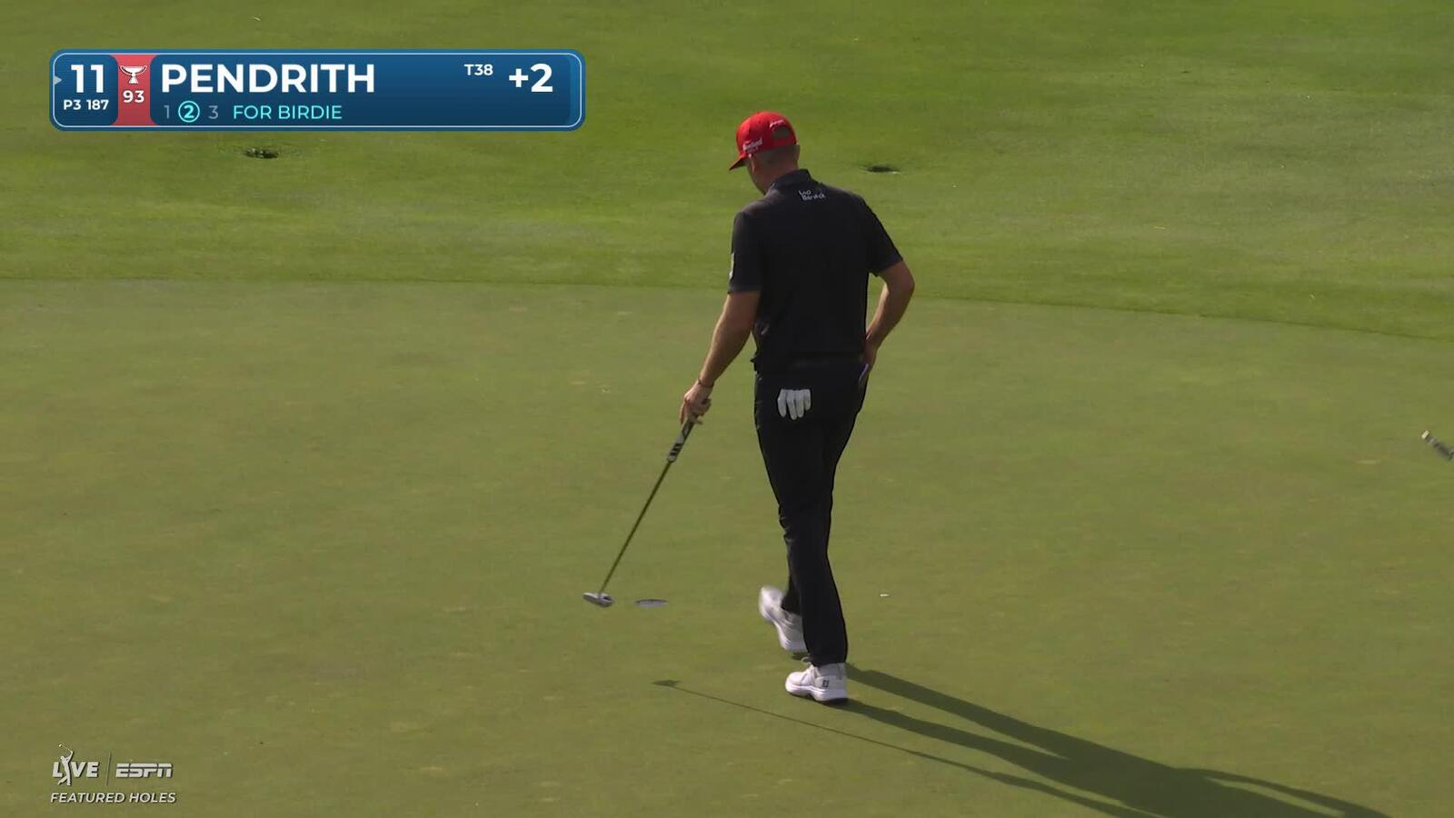 Taylor Pendrith drains 11-foot putt for birdie on No. 11 at RBC Canadian