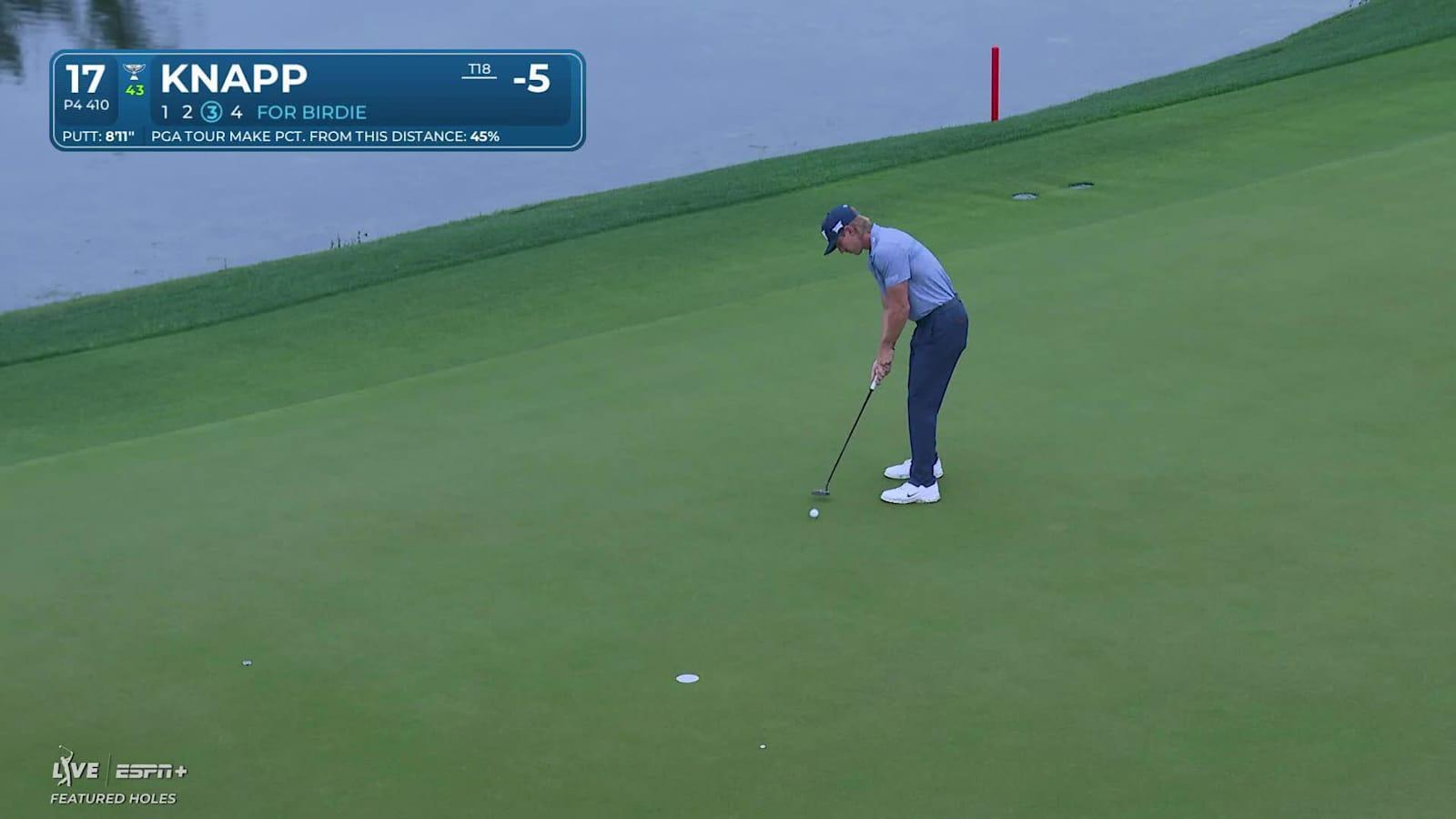 Jake Knapp makes birdie on No. 17 at Houston Open