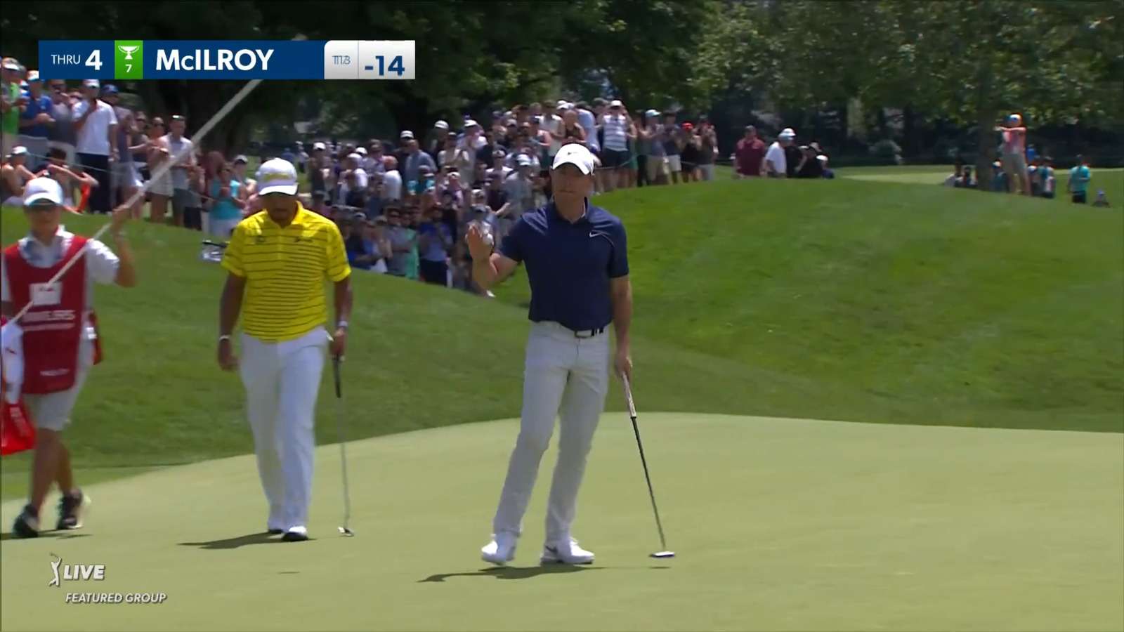 Rory McIlroy's beautiful approach to 5-feet yields birdie at Travelers
