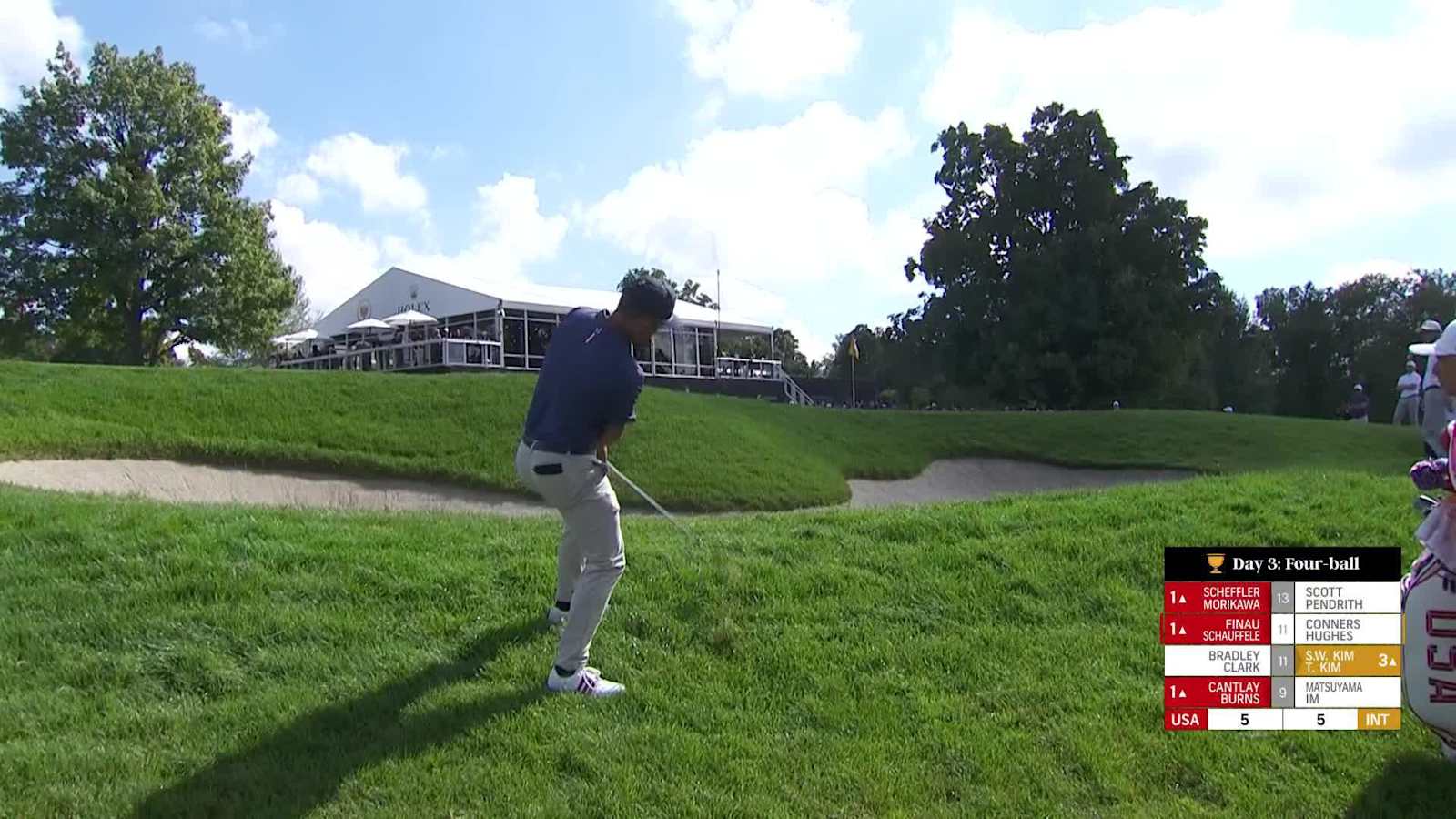 Xander Schauffele's well-played chip leads to birdie at Presidents Cup