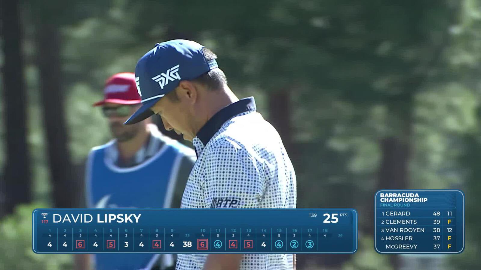 David Lipsky makes birdie on No. 17 at Barracuda