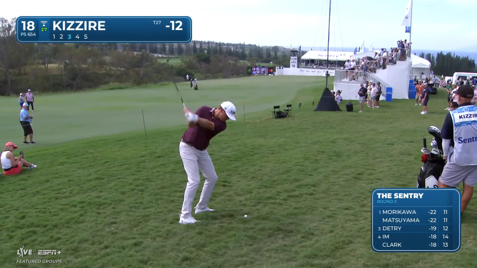 Patton Kizzire scrambles on final hole to make birdie at The Sentry