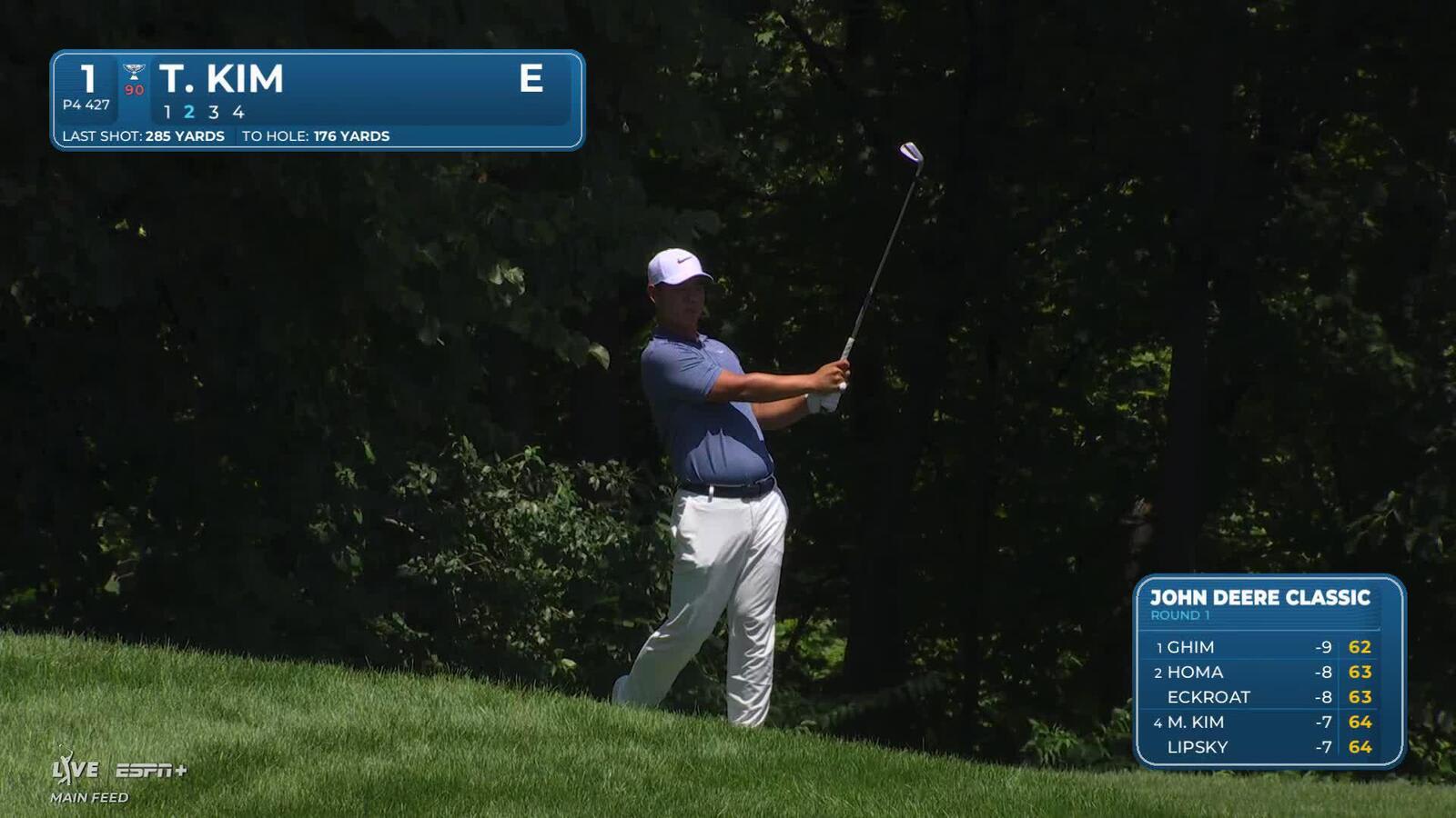 Tom Kim opens with 41-foot birdie putt at John Deere