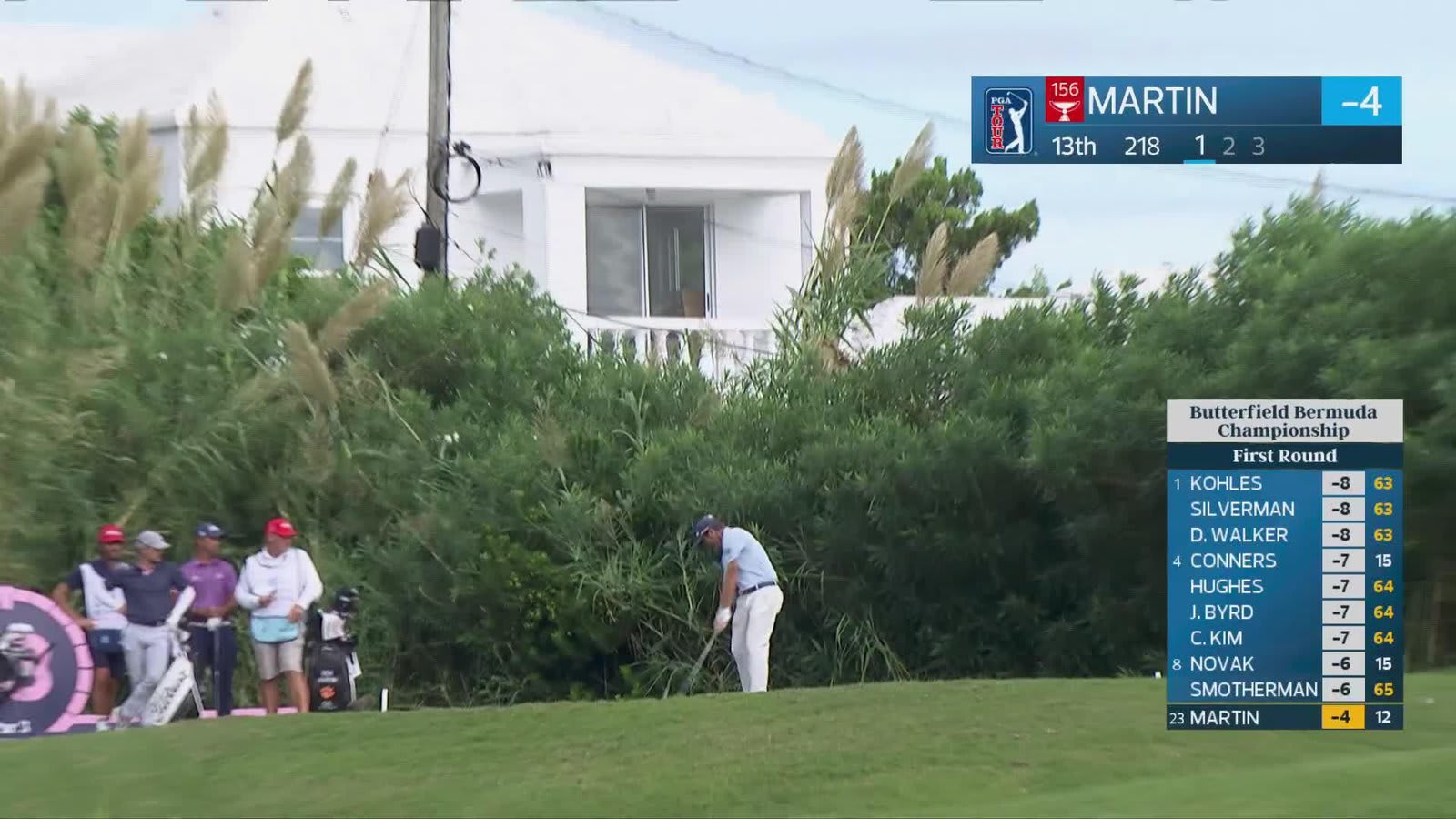 Ben Martin hits tee shot to 14 feet, sets up birdie on No. 13 at Butterfield Bermuda