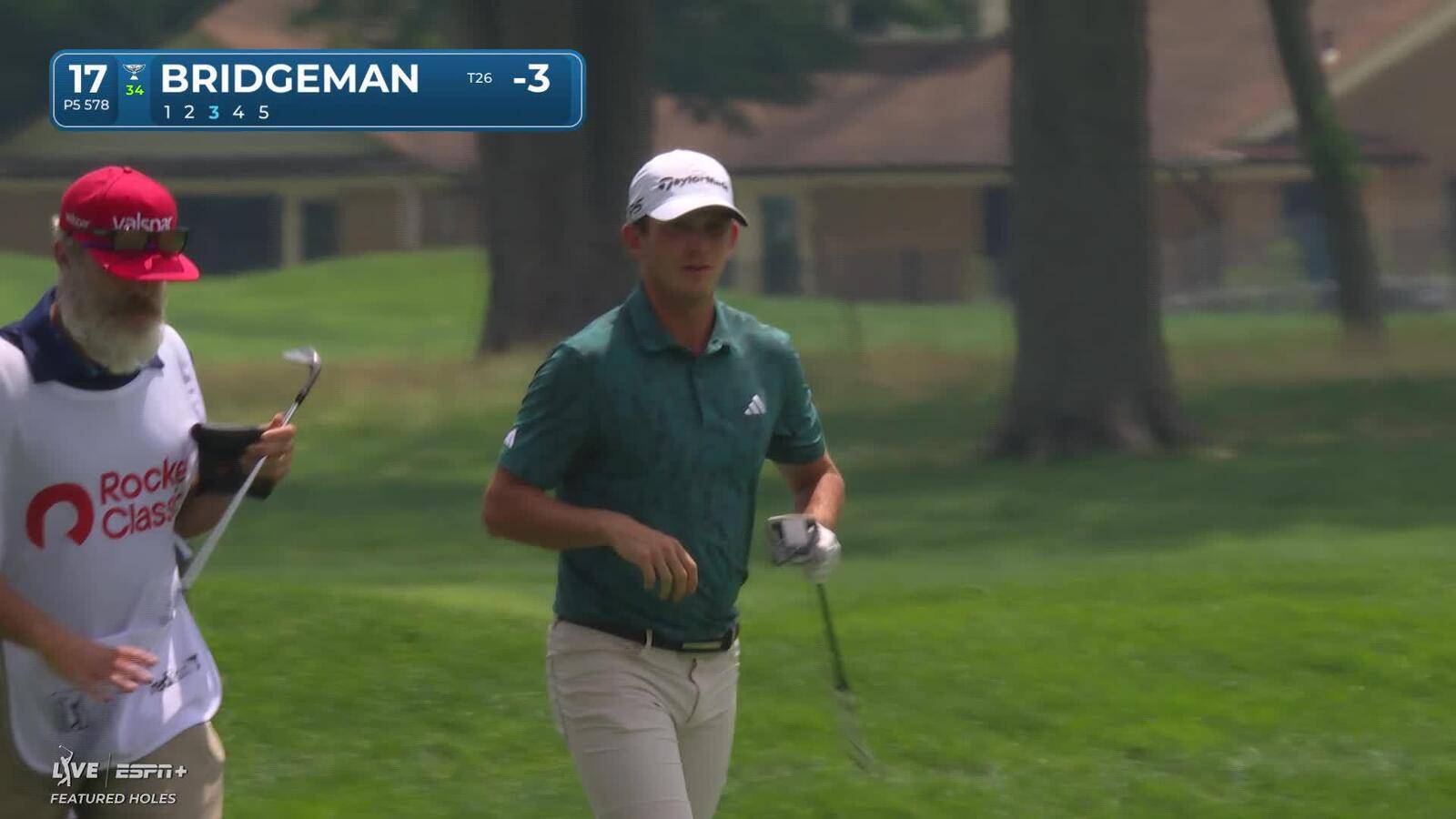 Jacob Bridgeman makes birdie on No. 17 at Rocket Classic