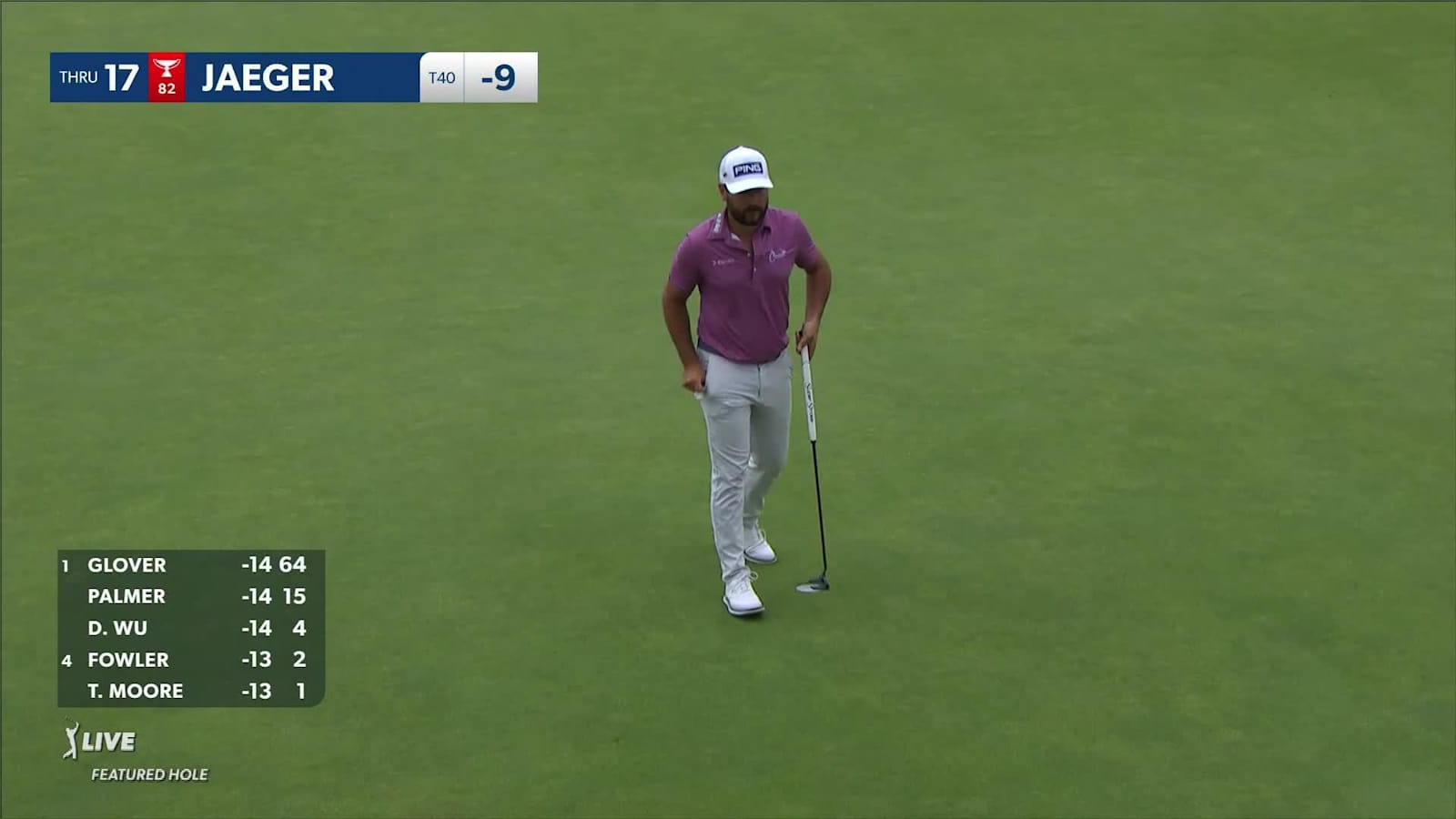 Stephan Jaeger birdies No. 17 at Rocket Mortgage