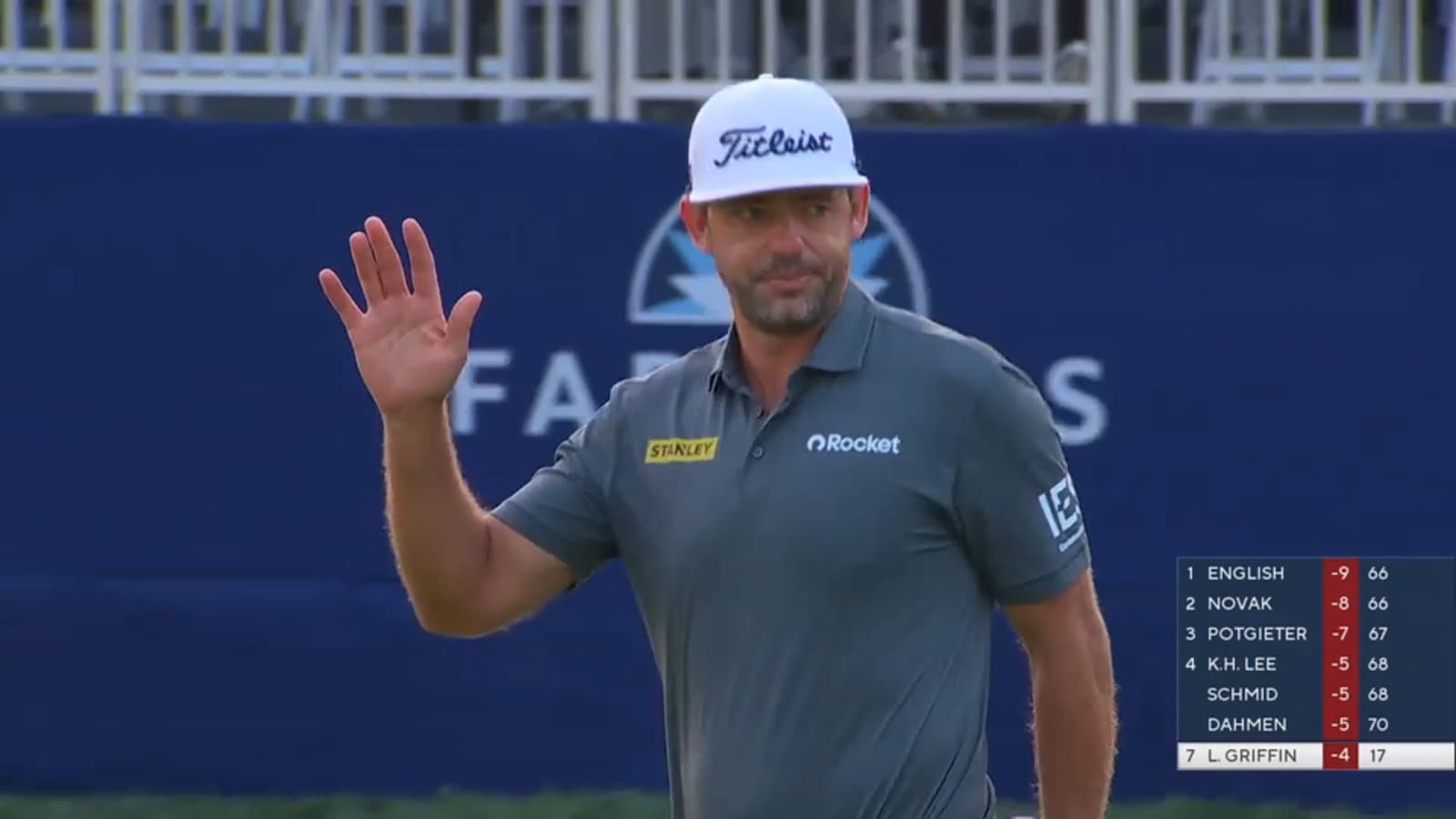 Lanto Griffin sinks a 23-foot birdie putt at Farmers