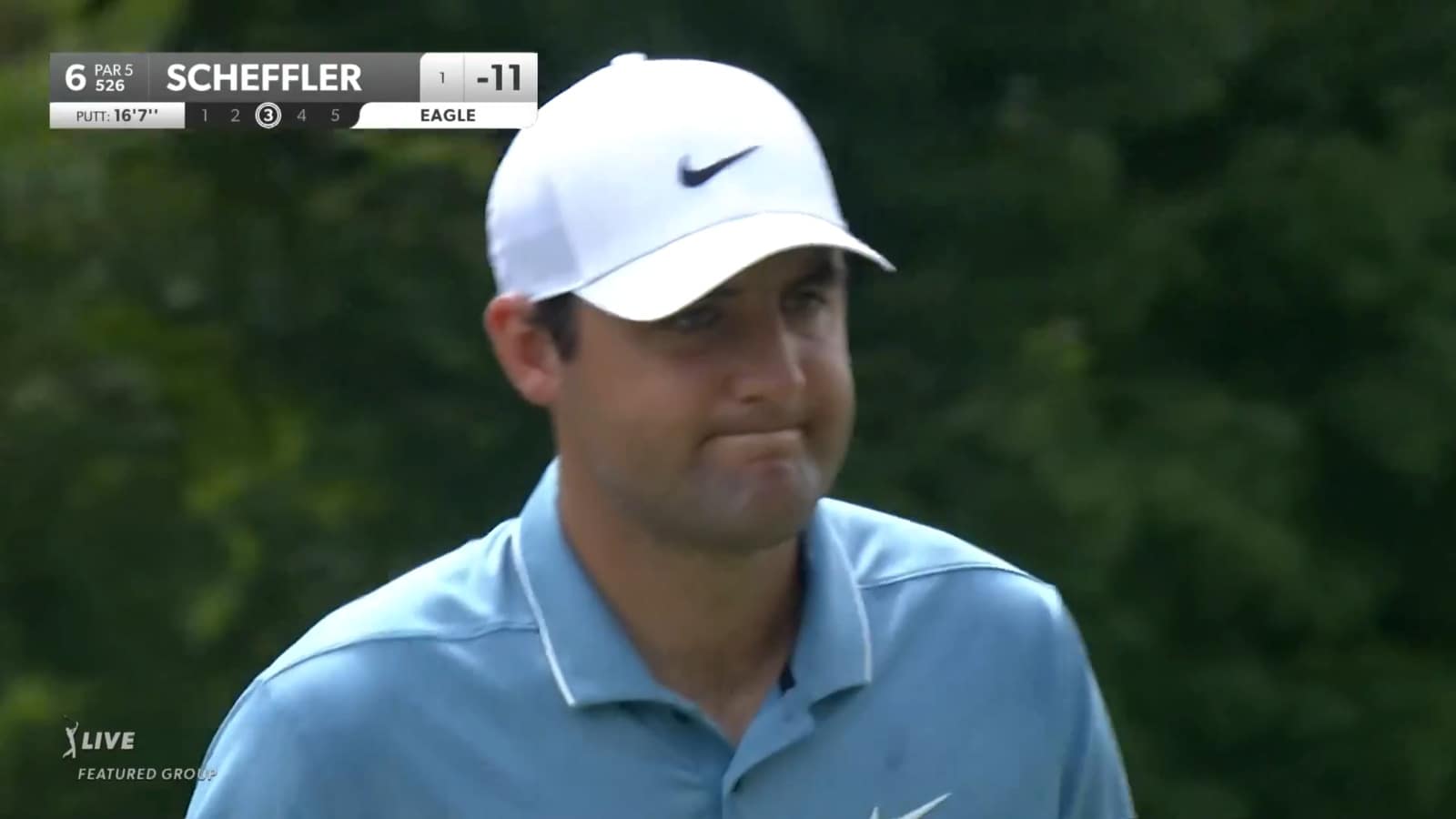 Scottie Scheffler buries 16-foot eagle putt at TOUR Championship