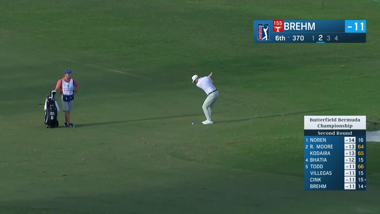 Ryan Brehm uses nice approach to set up birdie at Butterfield Bermuda