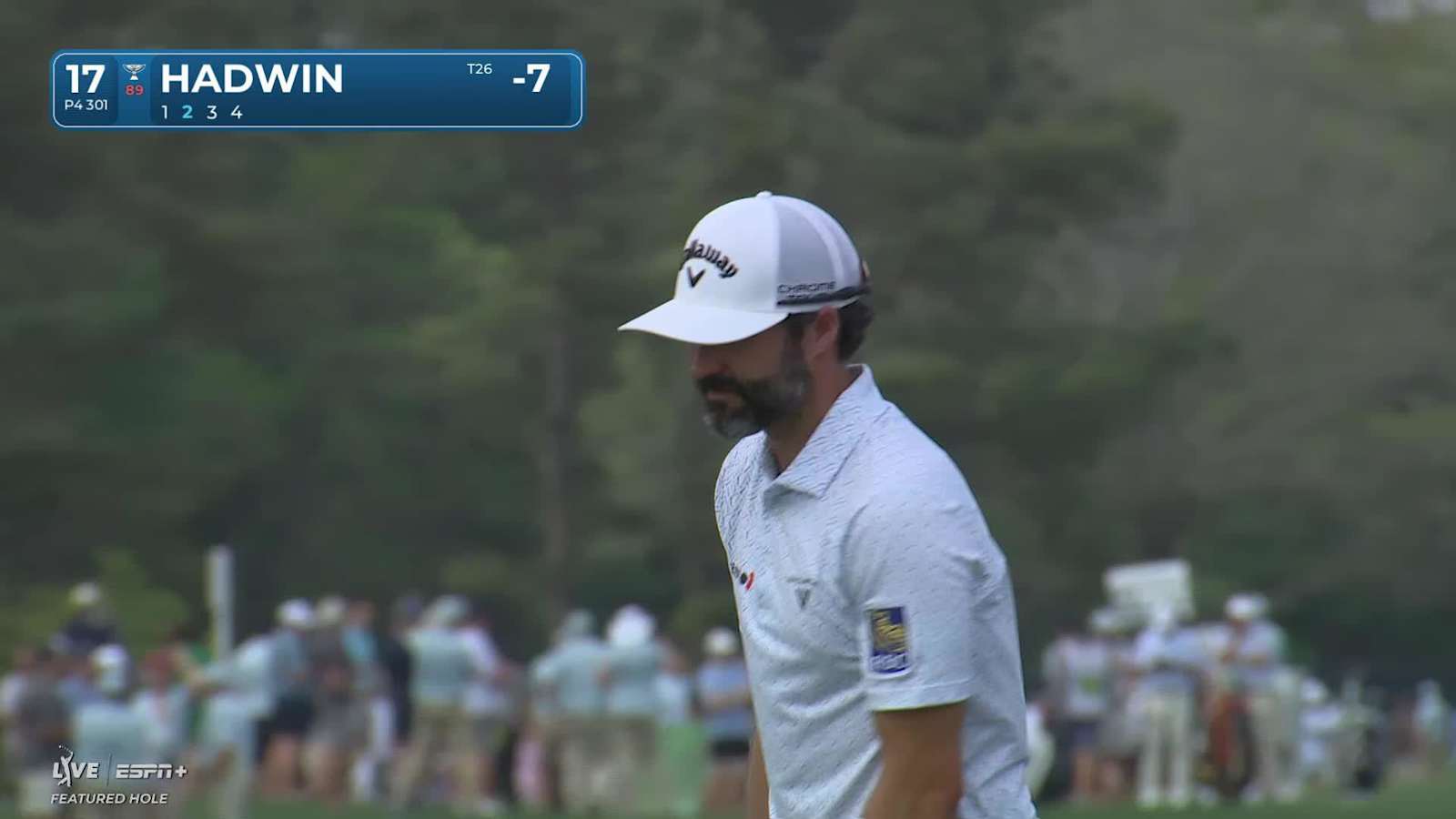 Adam Hadwin makes birdie on No. 17 at Houston Open
