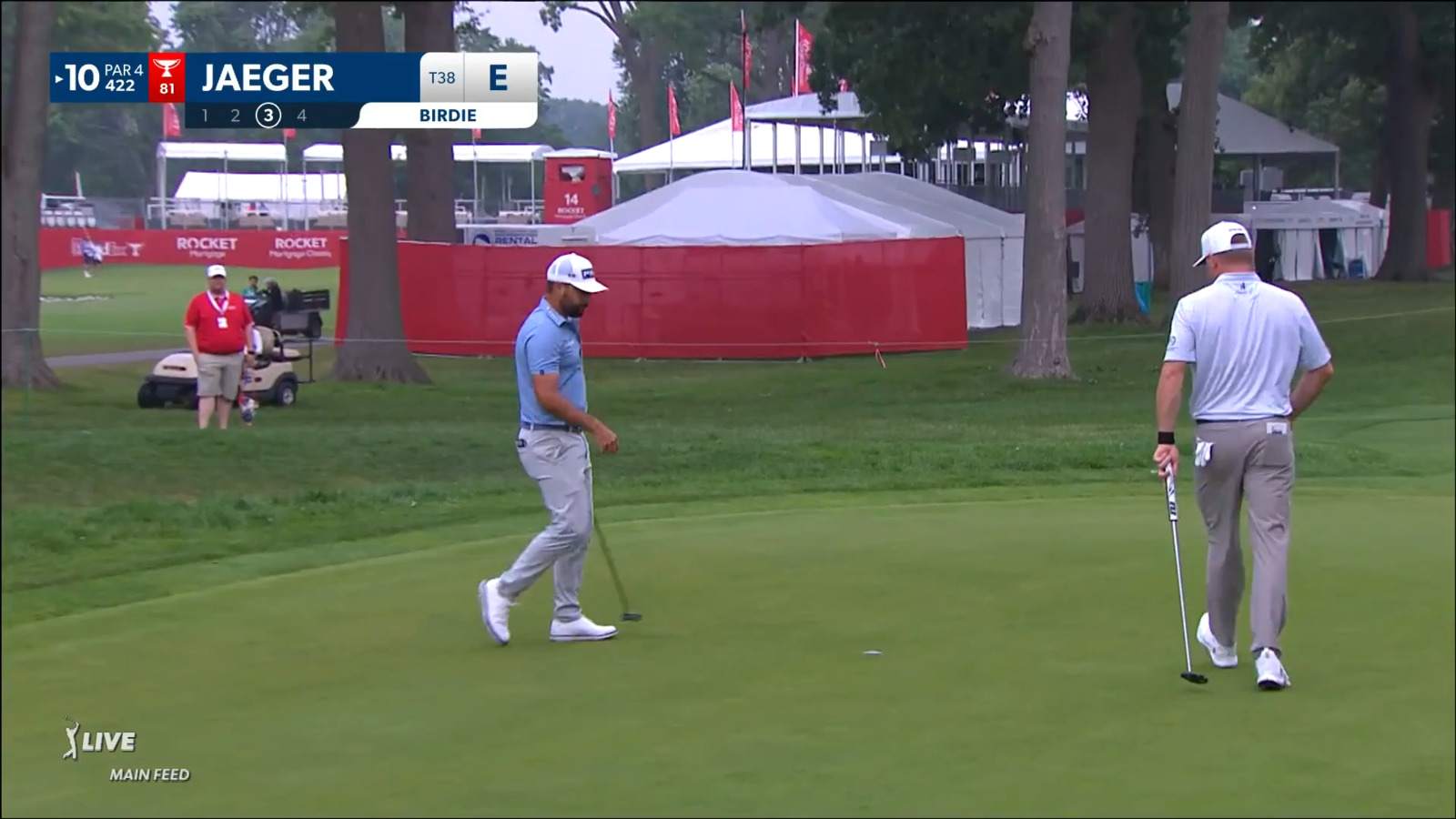 Stephan Jaeger converts birdie putt at Rocket Mortgage