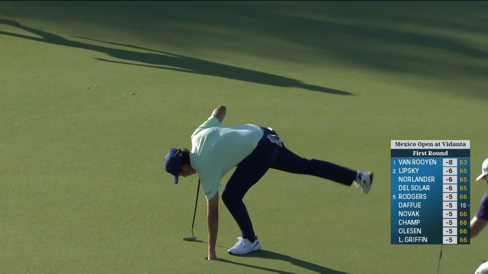 Santiago De la Fuente makes birdie on No. 4 at Mexico Open