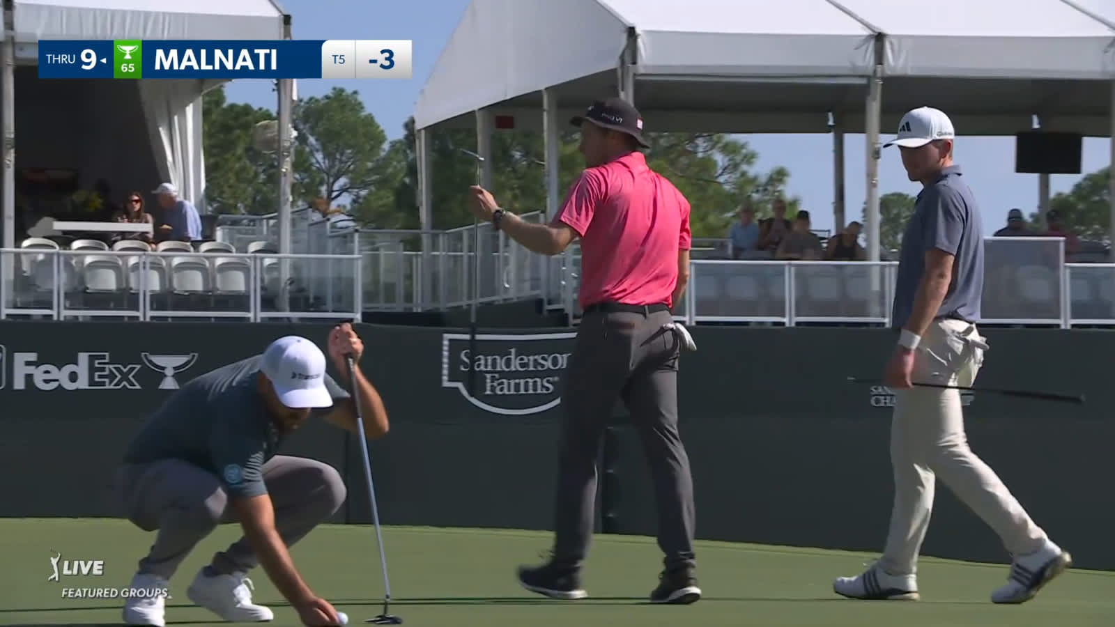 Peter Malnati's approach to 4 feet leads to birdie at Sanderson Farms