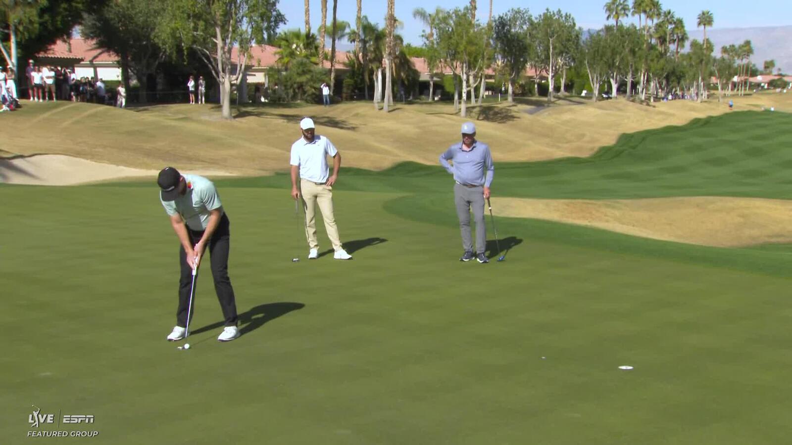 Justin Rose makes birdie on No. 7 at The American Express