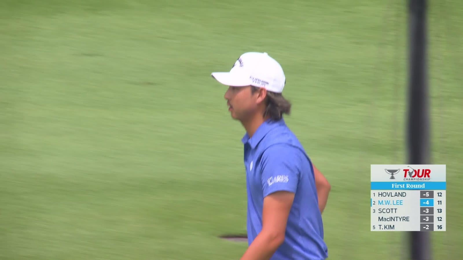 Min Woo Lee's 141-yard approach sets up birdie on No. 12 at TOUR Championship