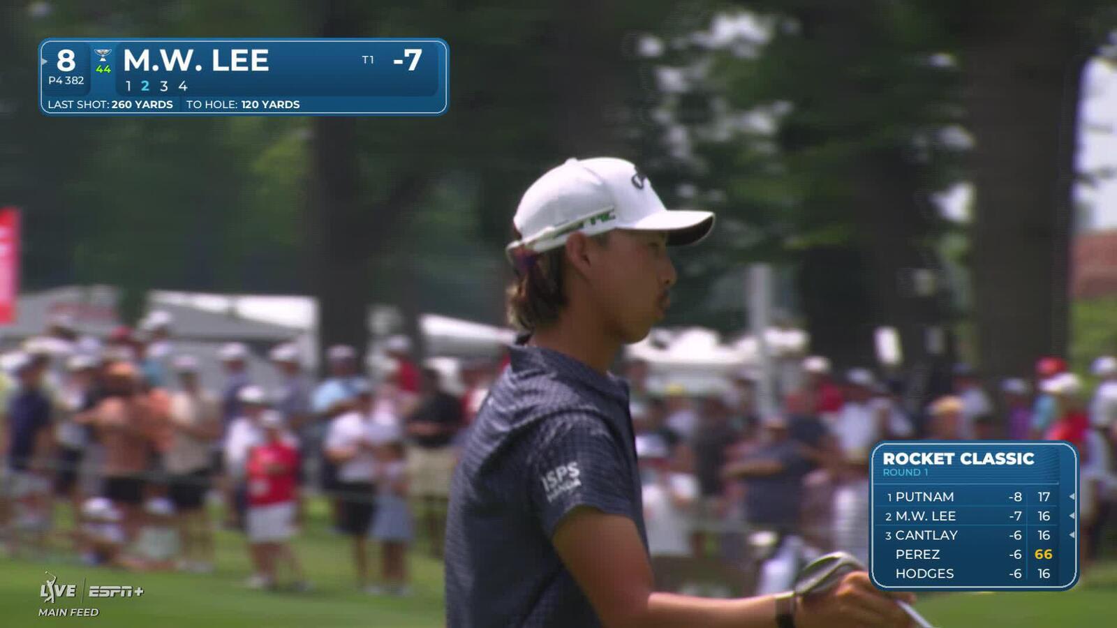 Min Woo Lee makes birdie on No. 8 at Rocket Classic