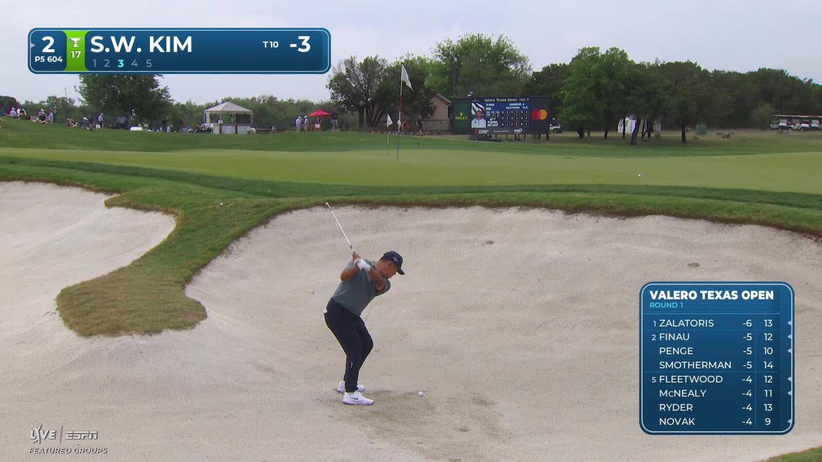 Si Woo Kim drains 10-foot birdie putt on No. 2 at Valero