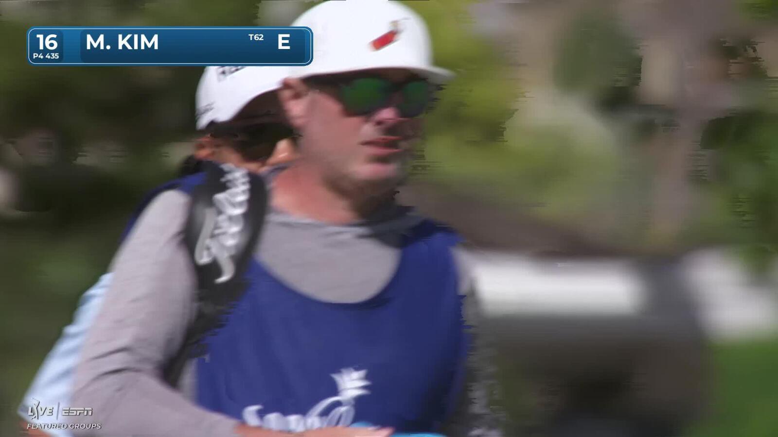 Michael Kim hits 136-yard approach to 4 feet, sets up birdie on No. 16 at Sony Open