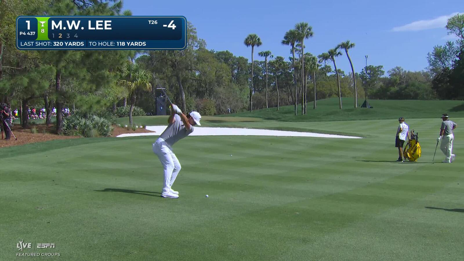 Min Woo Lee hits 118-yard approach to 5 feet, sets up birdie on No. 1 at THE PLAYERS