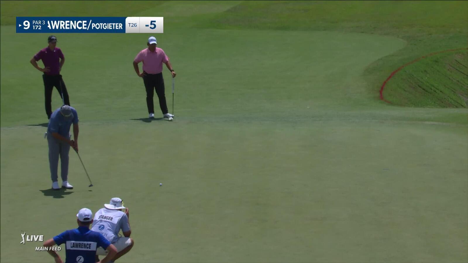 Thriston Lawrence rolls in birdie at Zurich Classic