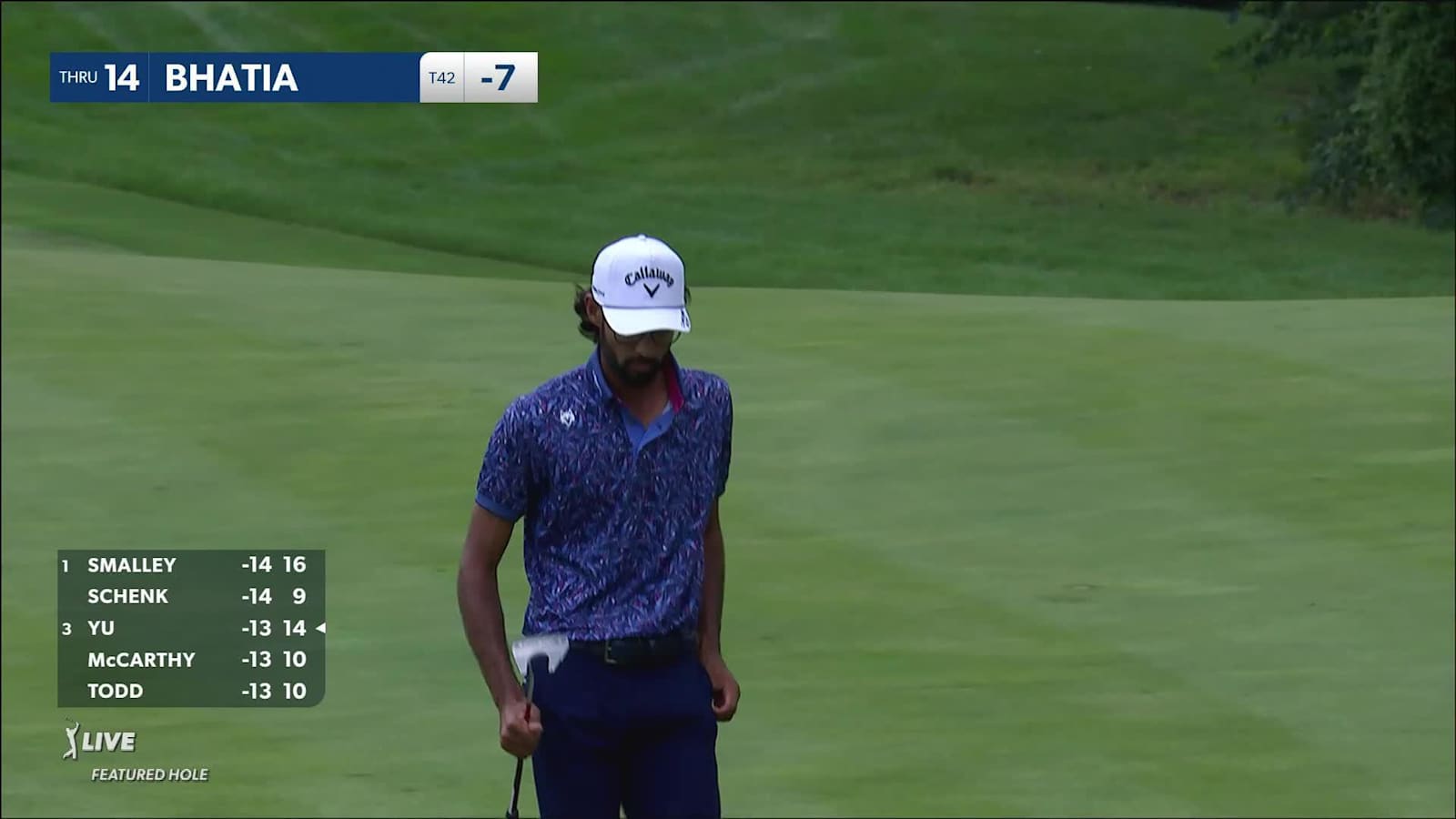 Akshay Bhatia makes birdie on No. 14 at John Deere